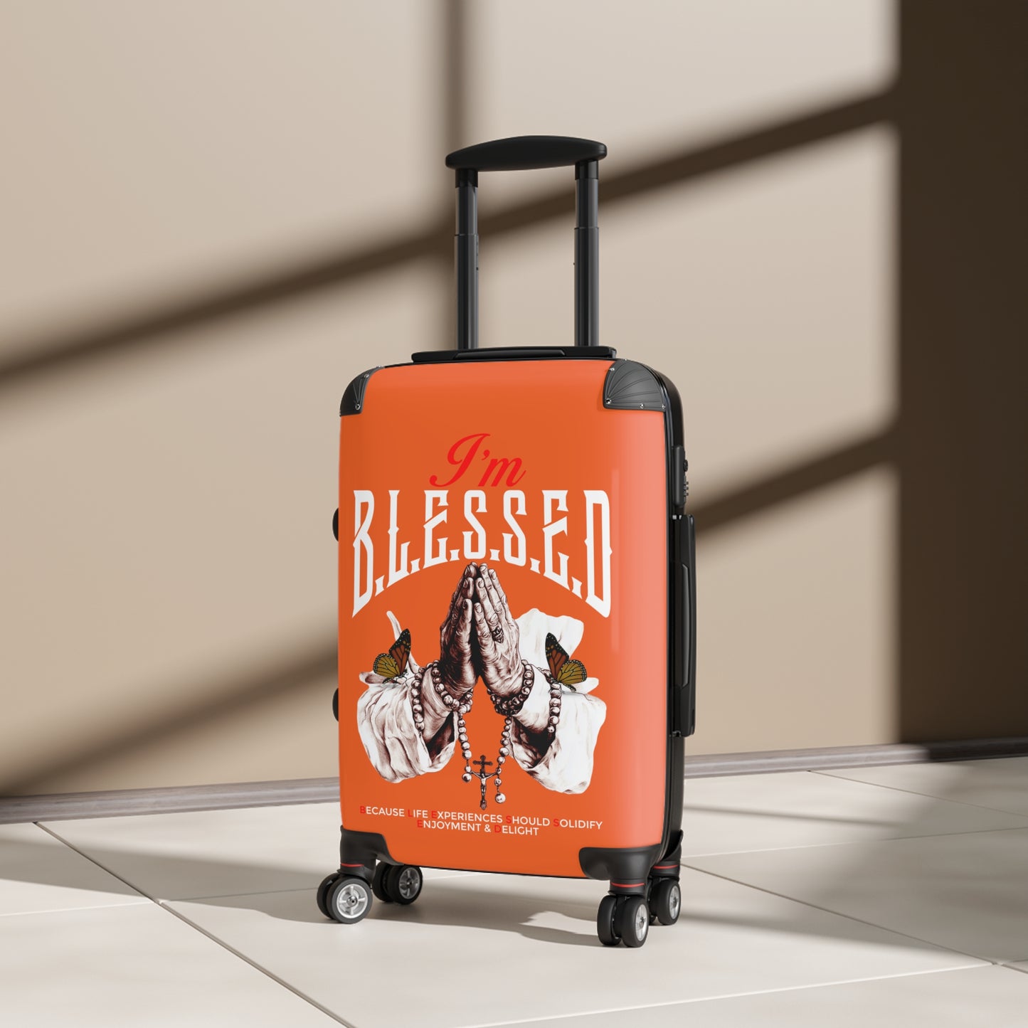 Blessed Suitcase - Travel Luggage, Perfect for Holidays, Gift for Travelers, Inspirational Carry-On, Faith-Based Travel Gear