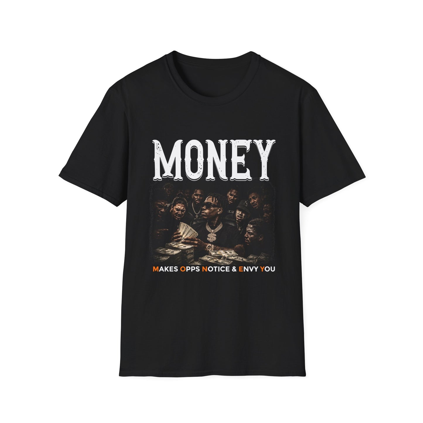 Money Graphic T‑Shirt — Vintage Band Photo Tee