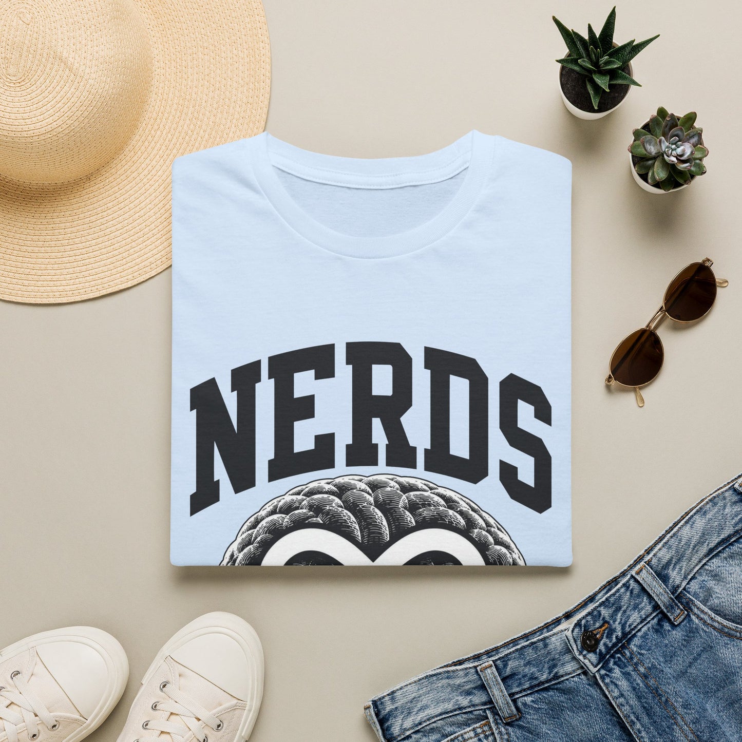 Nerds Brain Infinity Graphic T-Shirt — Funny Retro Smart Pride Tee