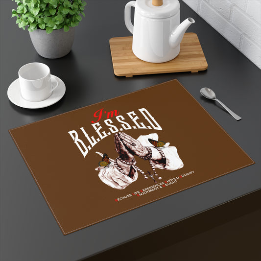 Placemat — "I'm Blessed" Praying Hands Decorative Table Placemat
