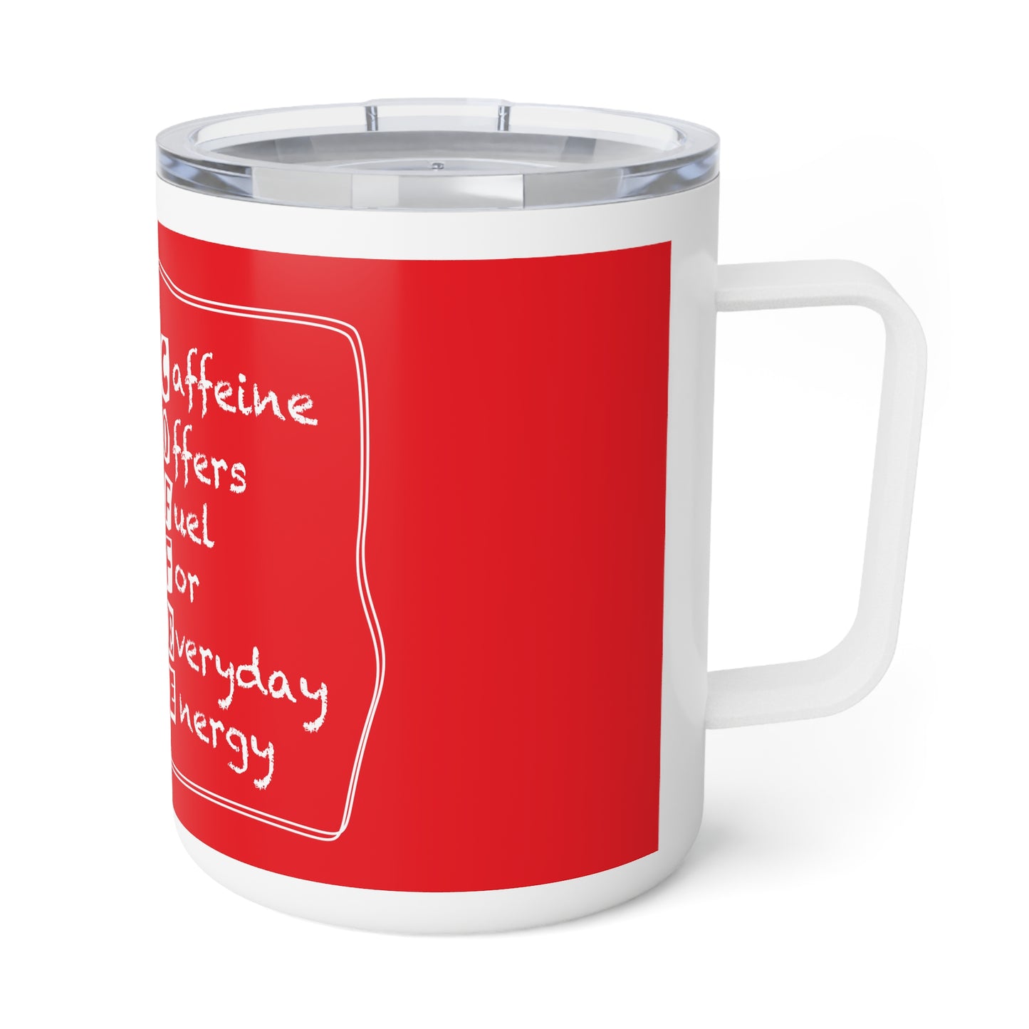 Red Insulated Coffee Mug - Caffeine Offers Fuel for Everyday Energy - Perfect Gift for Coffee Lovers, Travel Mug, Holiday Gift, Office [...]