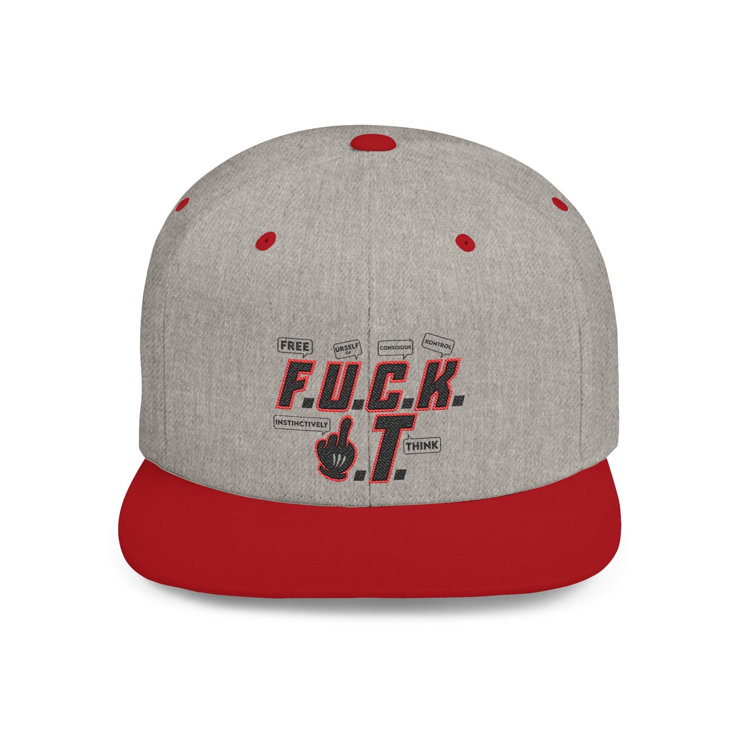F.U.C.K. I.T. Flat Bill Snapback Hat, Urban Fashion Cap, Statement Hat, Casual Wear, Trendy Accessories