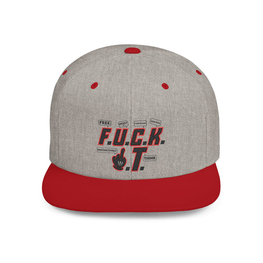 F.U.C.K. I.T. Flat Bill Snapback Hat, Urban Fashion Cap, Statement Hat, Casual Wear, Trendy Accessories