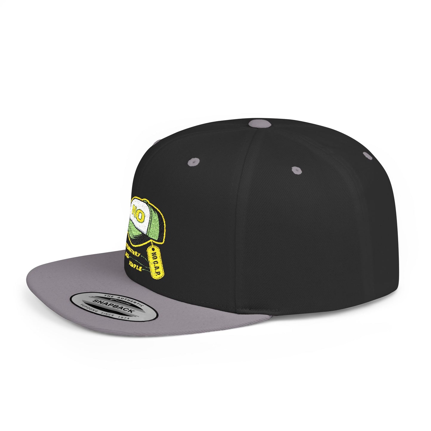 No C.A.P. Cool Flat Bill Snapback Hat, Trendy Cap for Casual Style