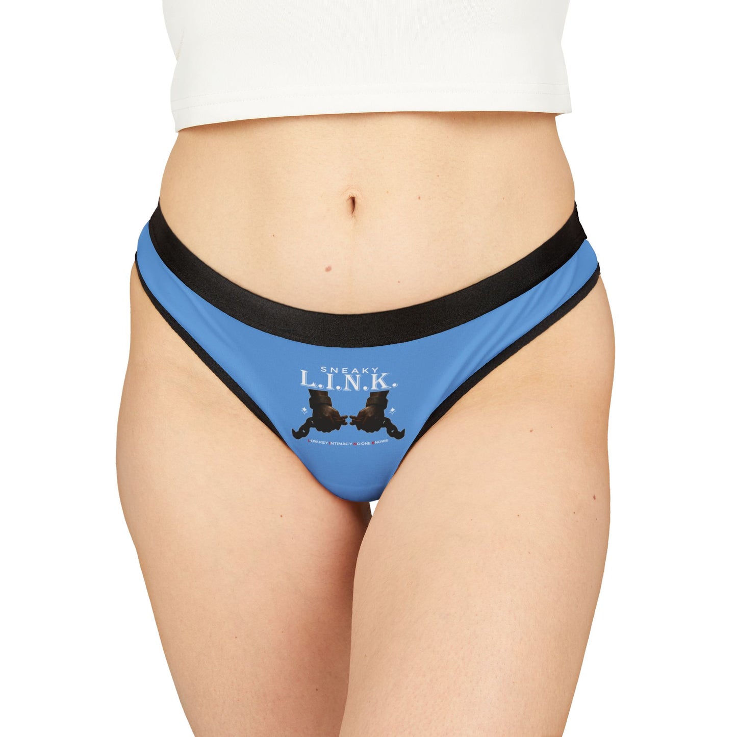 Sneaky L.I.N.K. (Low-Key Intimacy No-one Knows) Stylish Women's Thongs with Unique Design, Comfortable Underwear, Fun Gift for Her, Fashion Lingerie, Everyday Essentials