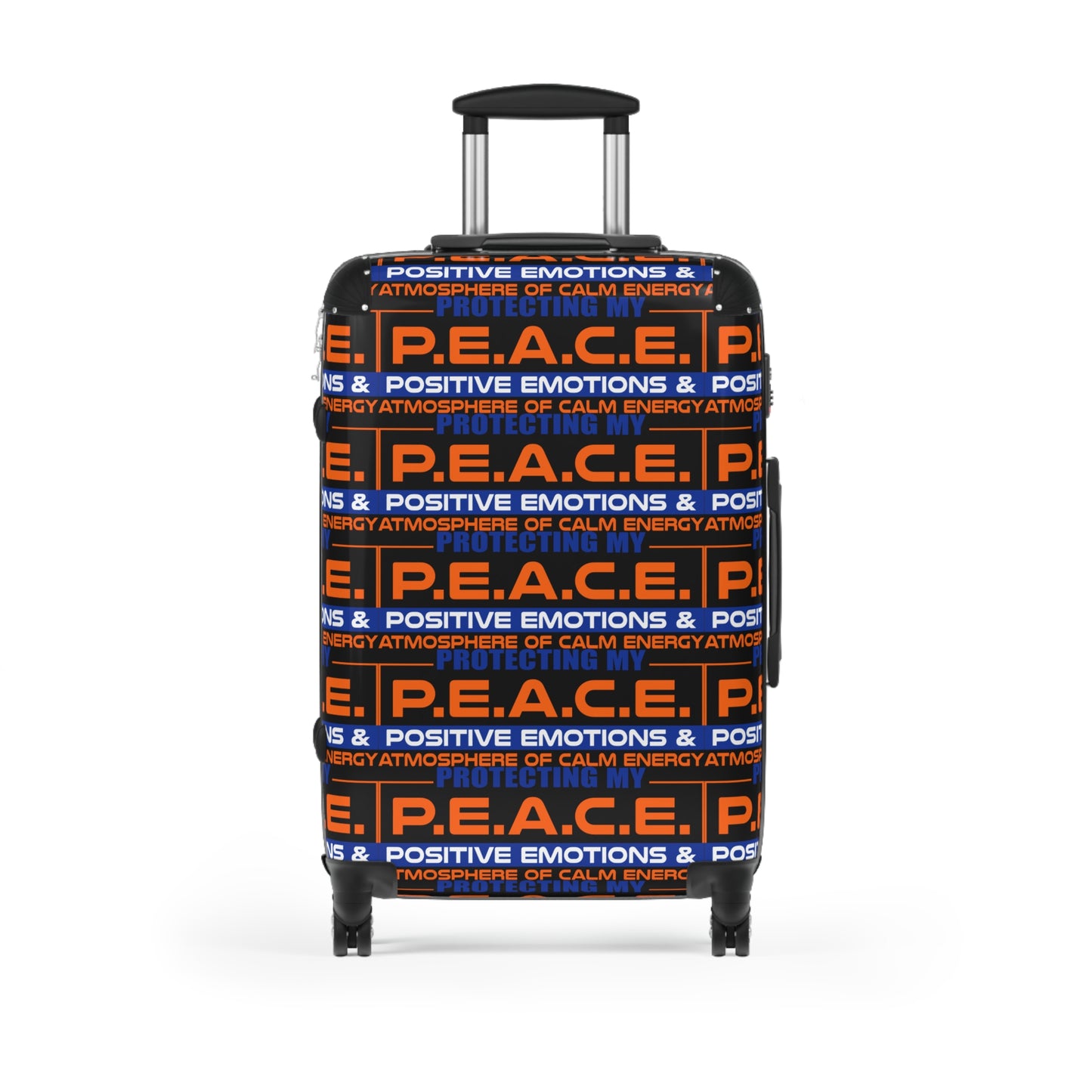 Protecting My Peace Stylish Carry-On Luggage with Motivational Design, Travel Bag for Vacation, Holiday Gifts, Peaceful Travel