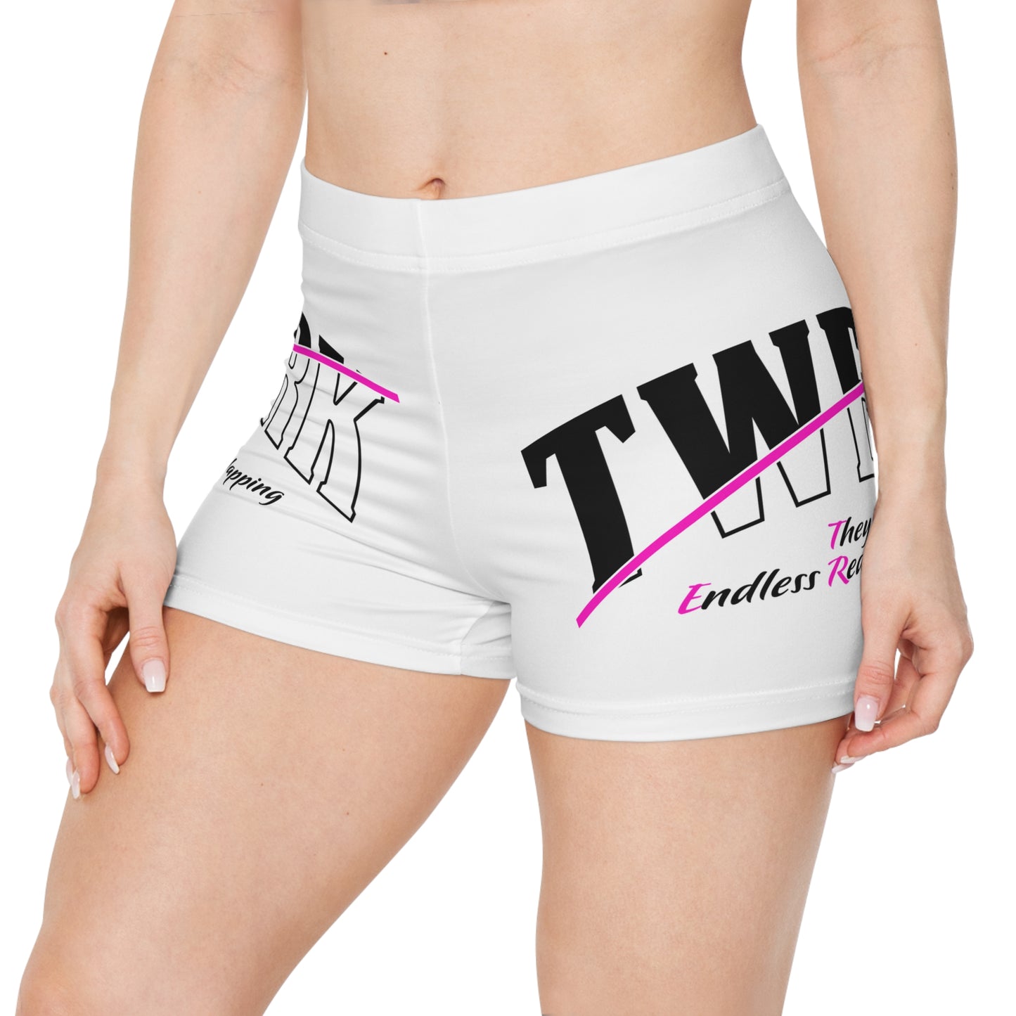 Twerk Shorts — Women's Funny Dancewear with "Twerk" Graphic
