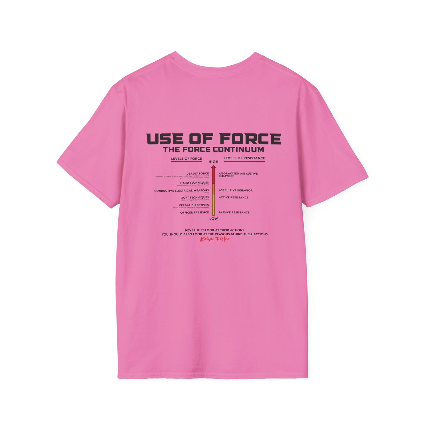Unisex Softstyle T-Shirt Use of Force for Law Enforcement Public Safety Professionals
