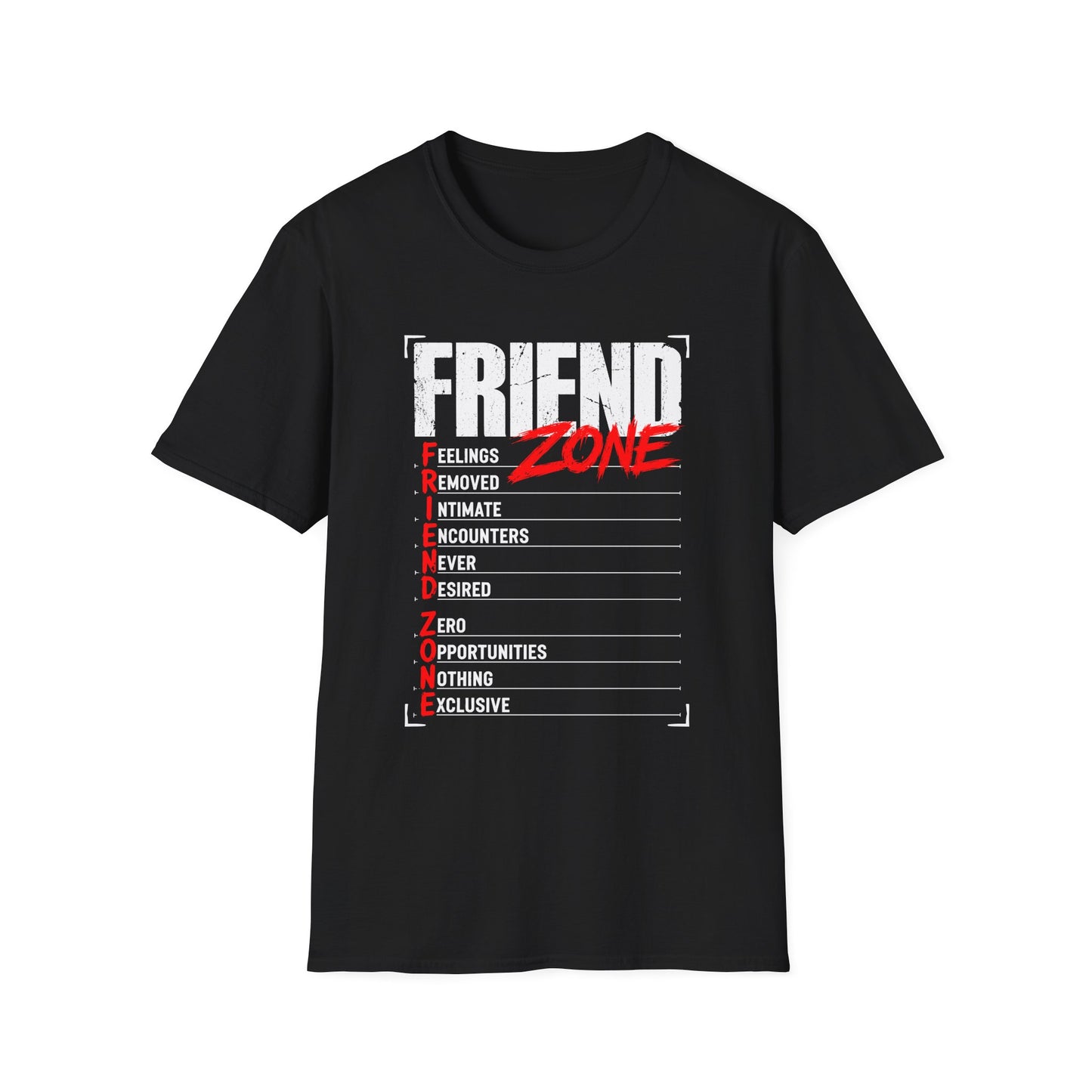 Friend Zone T-Shirt — 'Feelings Removed' Humorous Relationship Graphic Tee