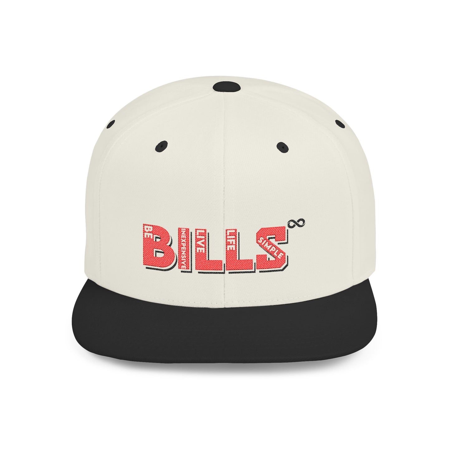 B.I.L.L.S. Snapback Cap, Trendy Flat Bill Hat for Sports Fans, Customizable Snapback, Gift for Him, Perfect for Game Day
