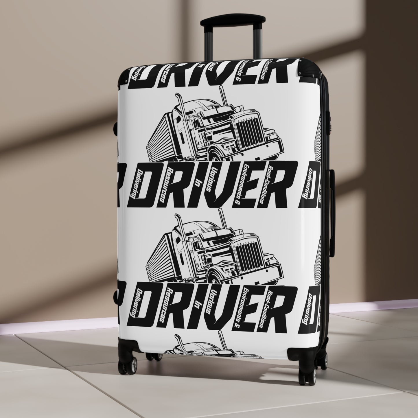 Truck Driver Suitcase - Luggage for Road Trip Lovers, Adventure Travel, Unique Gift for Truckers, Travel Gear