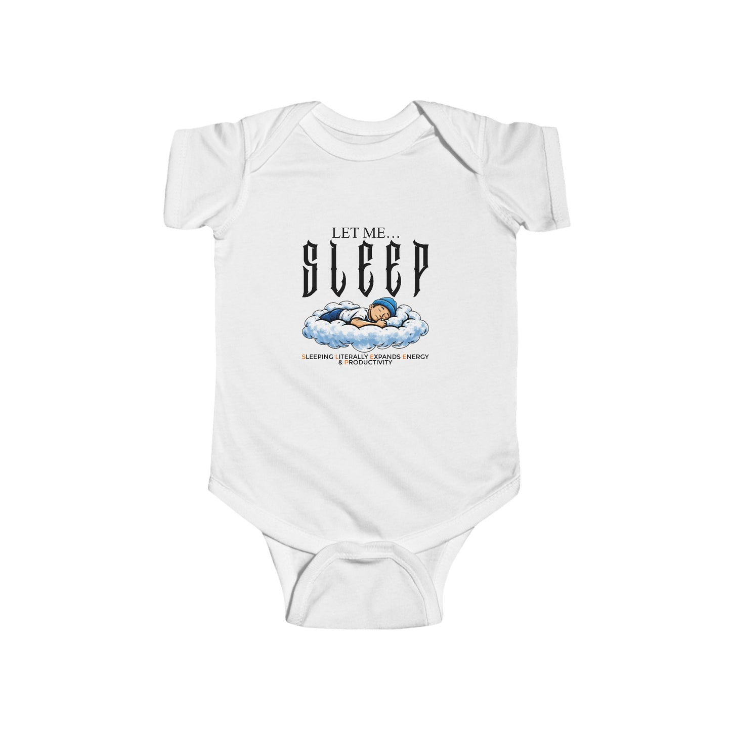 Infant Bodysuit "Let Me Sleep" Baby Onesie – Cute Sleeping Cloud Design