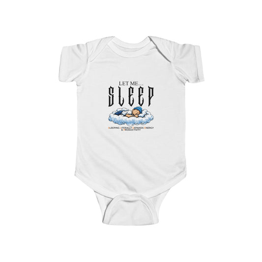 Infant Bodysuit "Let Me Sleep" Baby Onesie – Cute Sleeping Cloud Design