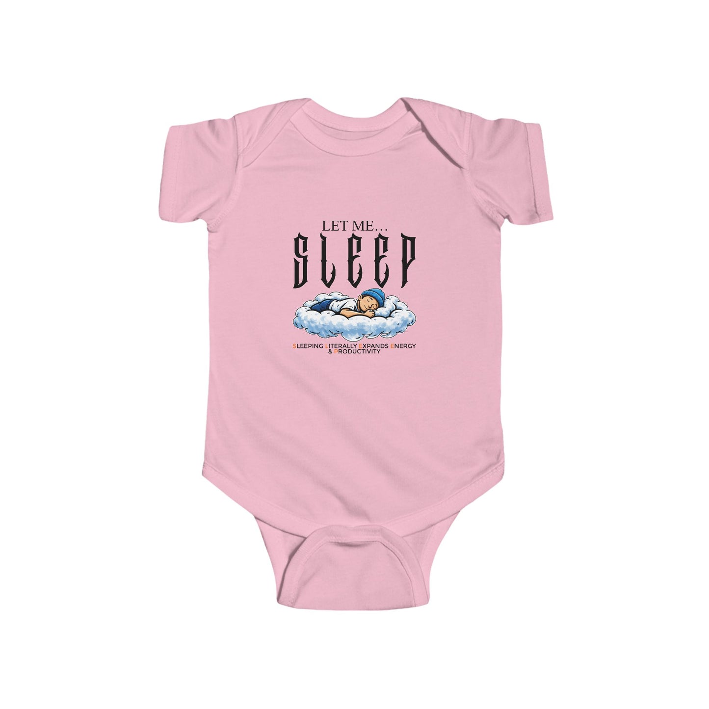 Infant Bodysuit "Let Me Sleep" Baby Onesie – Cute Sleeping Cloud Design