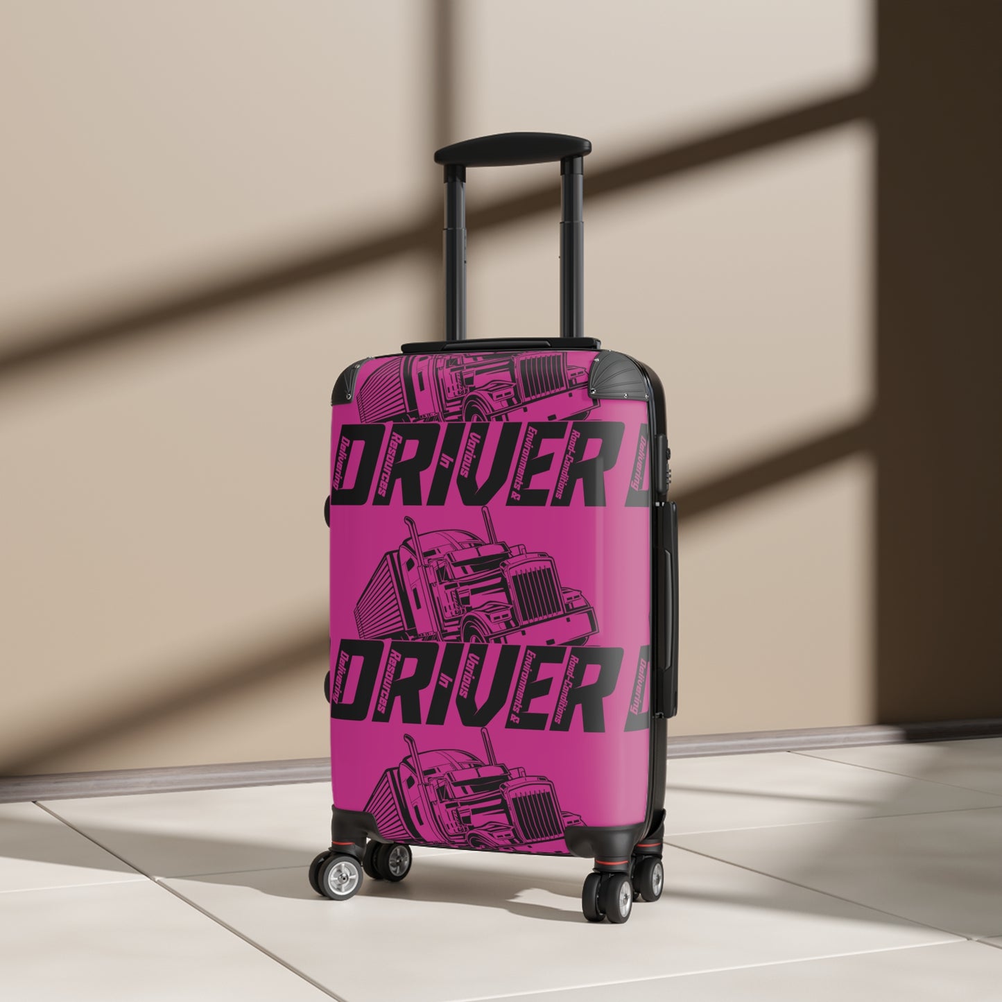 Truck Driver-Themed Suitcase for Truck Enthusiasts, Travel Gear, Luggage for Road Trips, Perfect Gift for Drivers, Adventurers