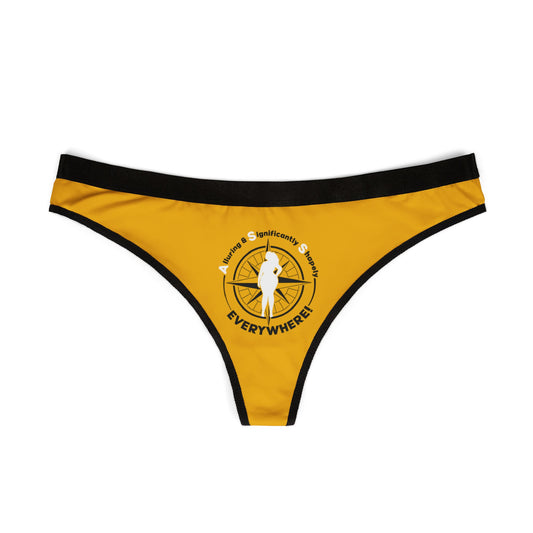 A.S.S. (Alluring Significantly Shapely) Everywhere Stylish Women's Thongs, Fun Everyday Lingerie, Gift for Her, Comfortable Underwear