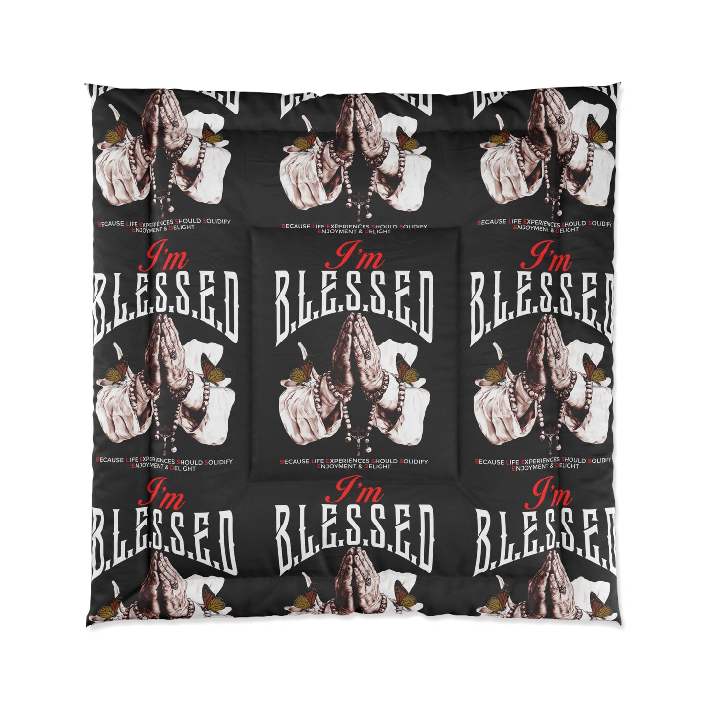 Blessed Comforter - Cozy Bedding for Spiritual Souls, Perfect for Home Decor, Gifts for Friends, Comforting Throw, Bedroom Makeover