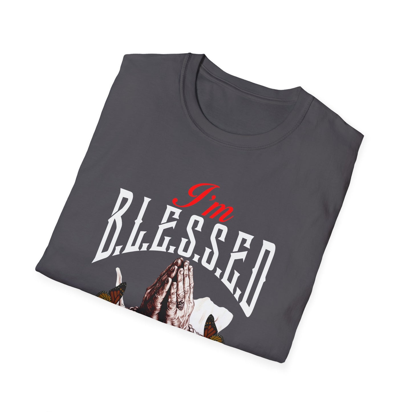B.L.E.S.S.E.D. T-Shirt for Spirituality and Faith, Unisex Softstyle Tee