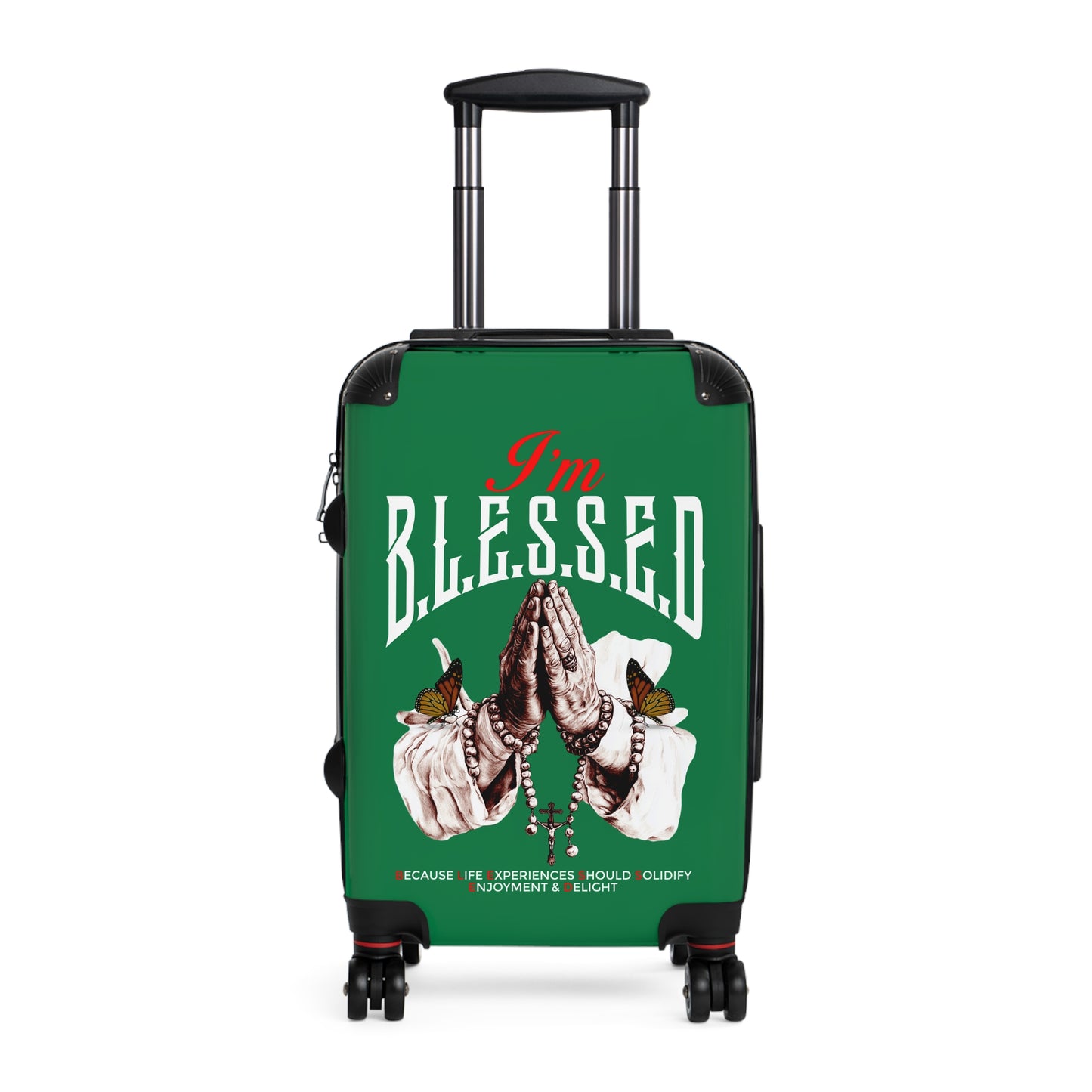 Blessed Travel Suitcase - Unique Luggage for Travelers, Faith-Inspired Gifts, Vacation Bags, Stylish Carry-On, Adventurer's Essentials
