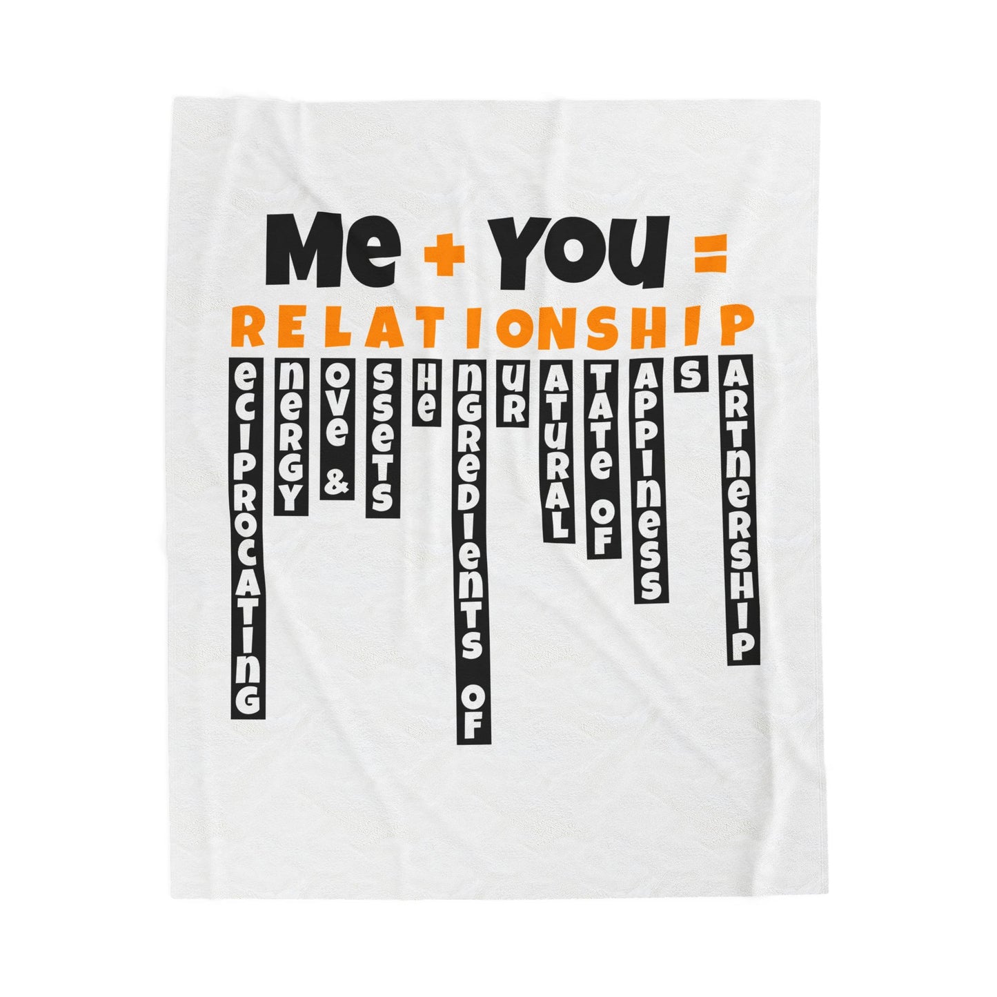 Relationship Goals Velveteen Plush Blanket, Cozy Throw for Couples, Gift for Anniversaries, Soft Home Decor for Love