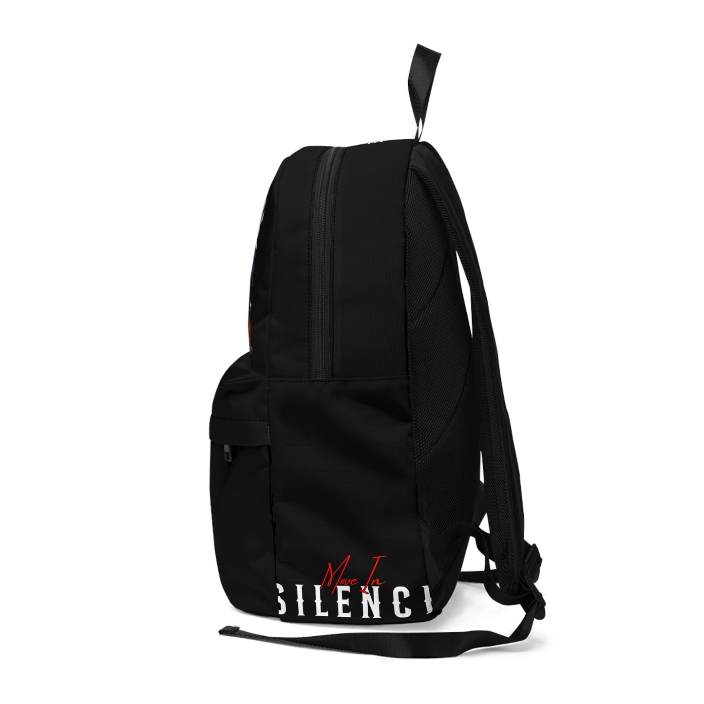 Move In S.I.L.E.N.C.E. Stylish Unisex Backpack - Bold Design, Everyday Use, School, Travel, Casual Wear, Art Lover Gift