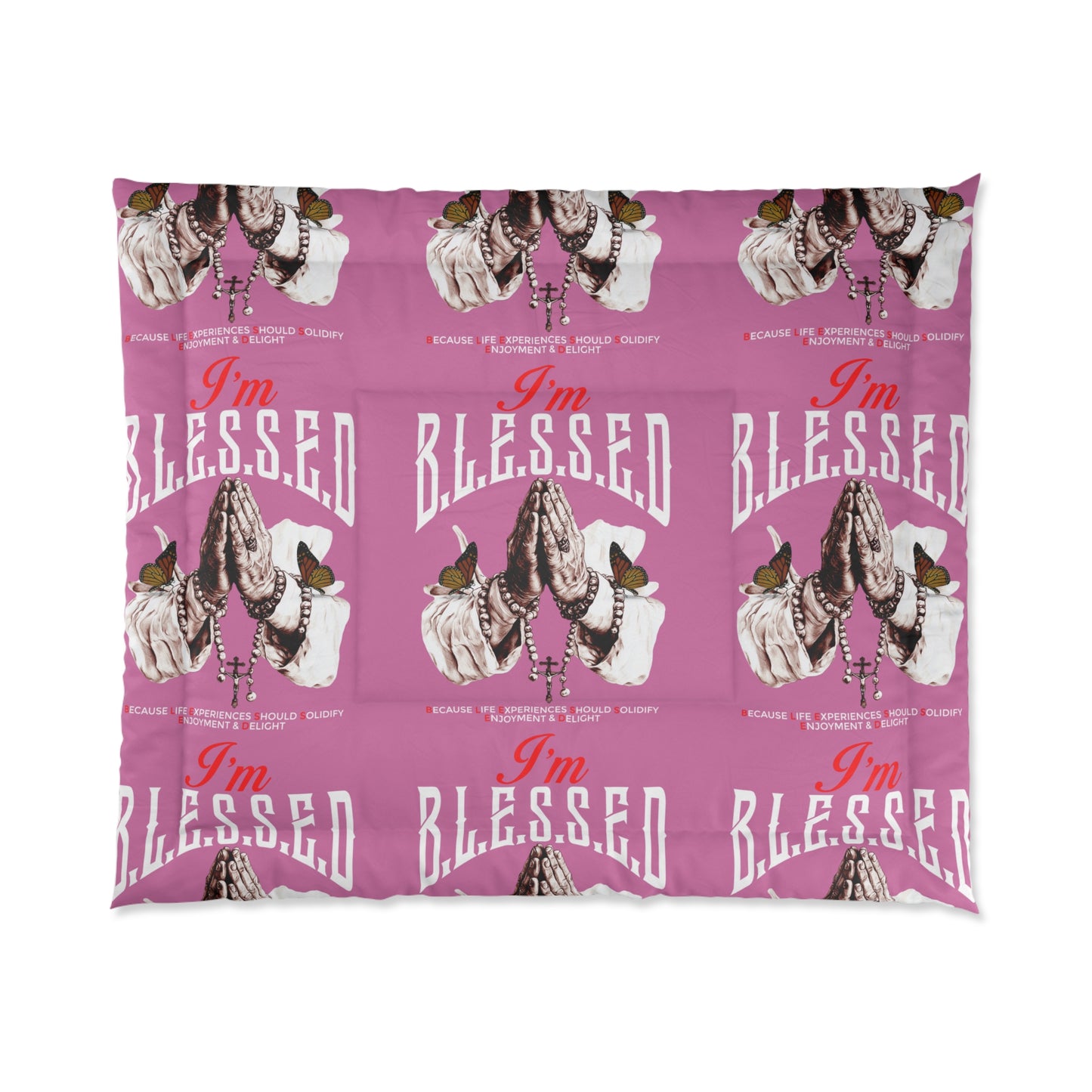 Blessed Comforter - Cozy Bedding for Faithful Souls, Perfect for Gifts, Spiritual Decor, Home Relaxation, Inspirational Room