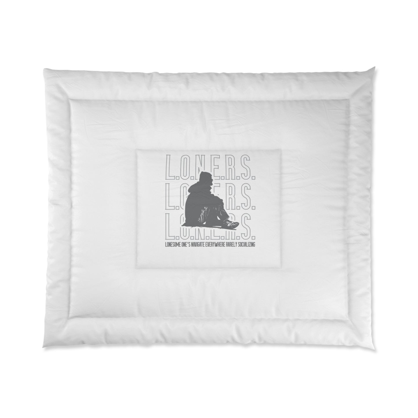 L.O.N.E.R.S. Comforter, Romantic Bedroom Decor, Gift for Couples, Soft Bedding, Bedroom Makeover, Valentine's Day Gift