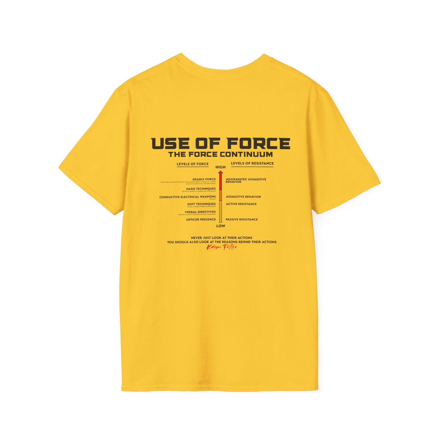 Unisex Softstyle T-Shirt Use of Force for Law Enforcement Public Safety Professionals