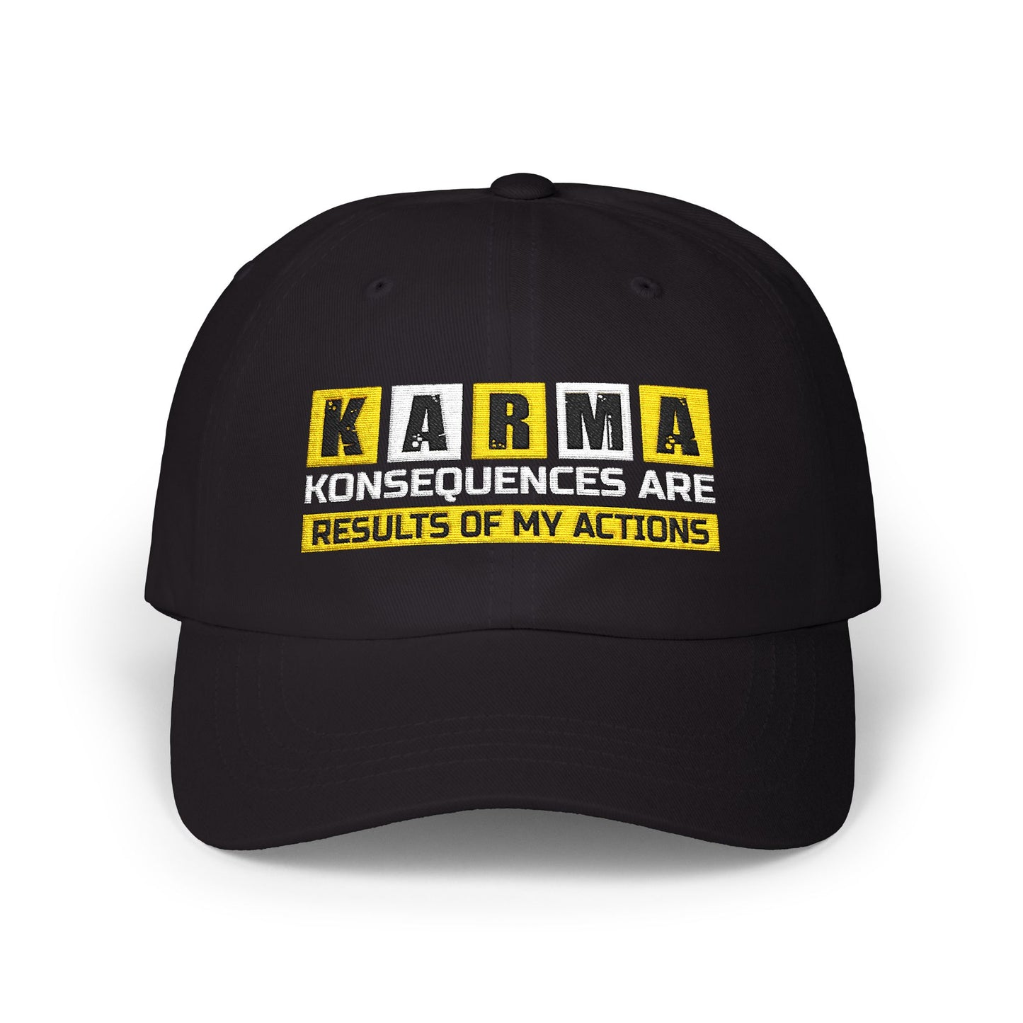 K.A.R.M.A. Classic Cap, Unique Gift for Dad, Adjustable Cap, Everyday Wear