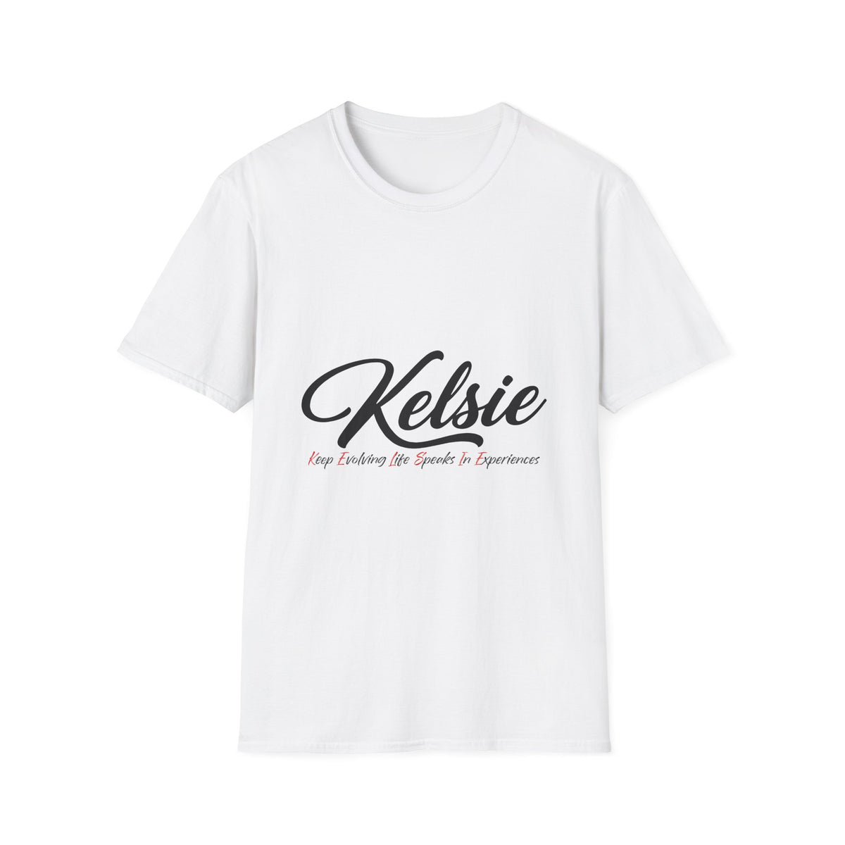 Kelsie Personalized Name T-Shirt — Script Monogram Tee