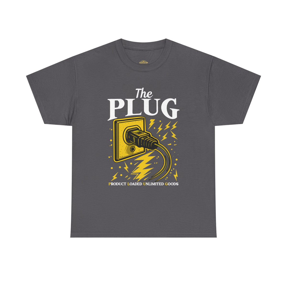 The Plug Graphic Tee — Retro Electric Plug Design