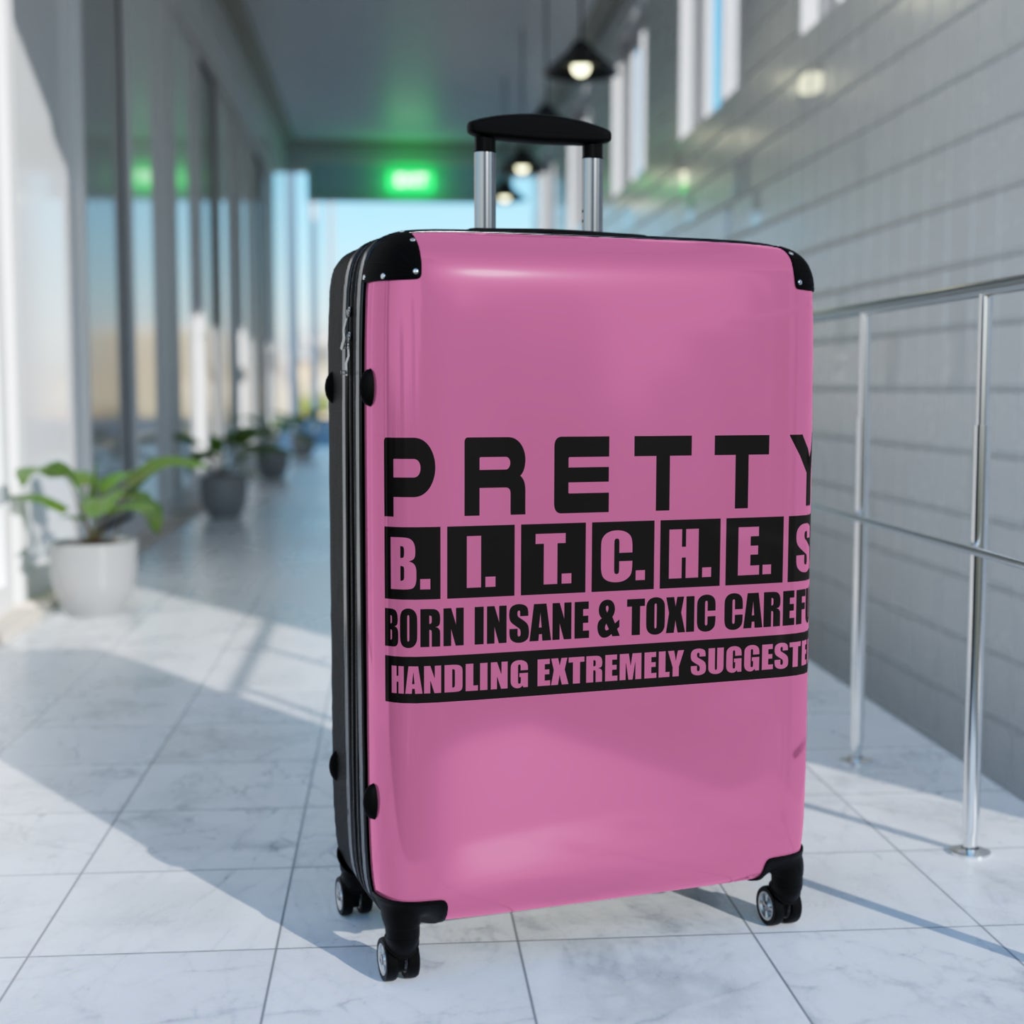 Pretty Bitches suitcase Perfect for Travel Adventures, Funny Luggage for Women, Stylish Carry-On Bag
