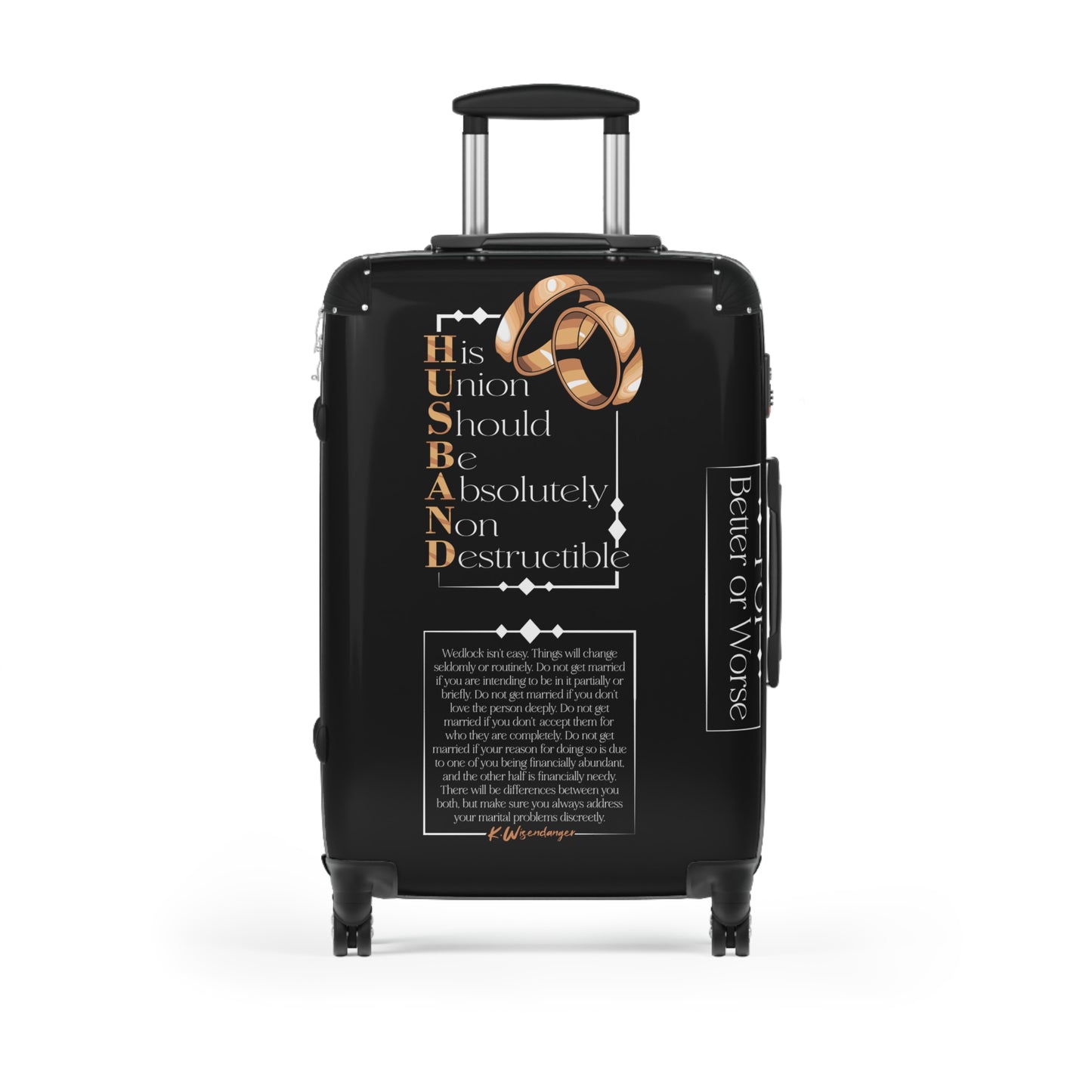 HUSBAND Travel Suitcase for Couples, Wedding Gift, Personalized Luggage, Honeymoon Essentials, Suitcase with Quotes