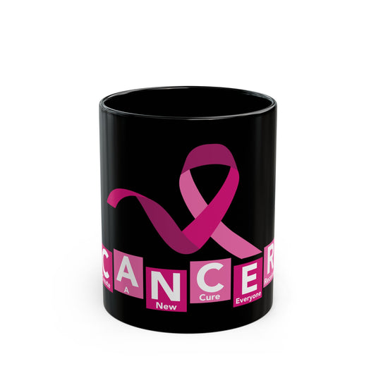 C.A.N.C.E.R. (Create A New Cure Everyone Receives) Awareness Mug, Pink Ribbon Support Cup, Gift for Cancer Warriors, Inspirational Coffee Mug, October Awareness Gift