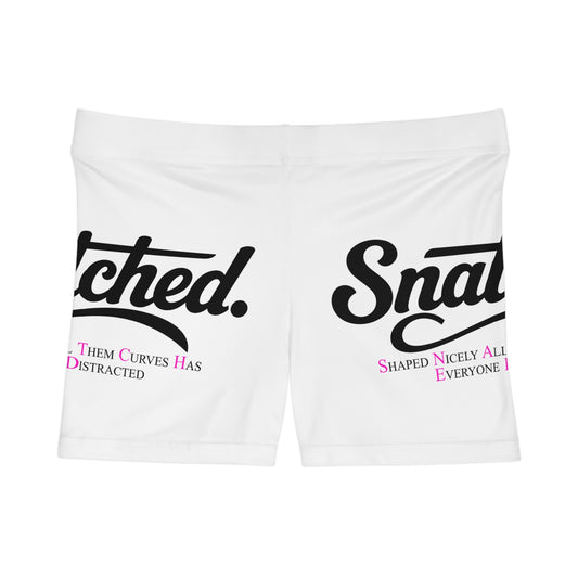 Snatched Women's Shorts - Funny Slogan AOP Fitness & Lounge Bottoms