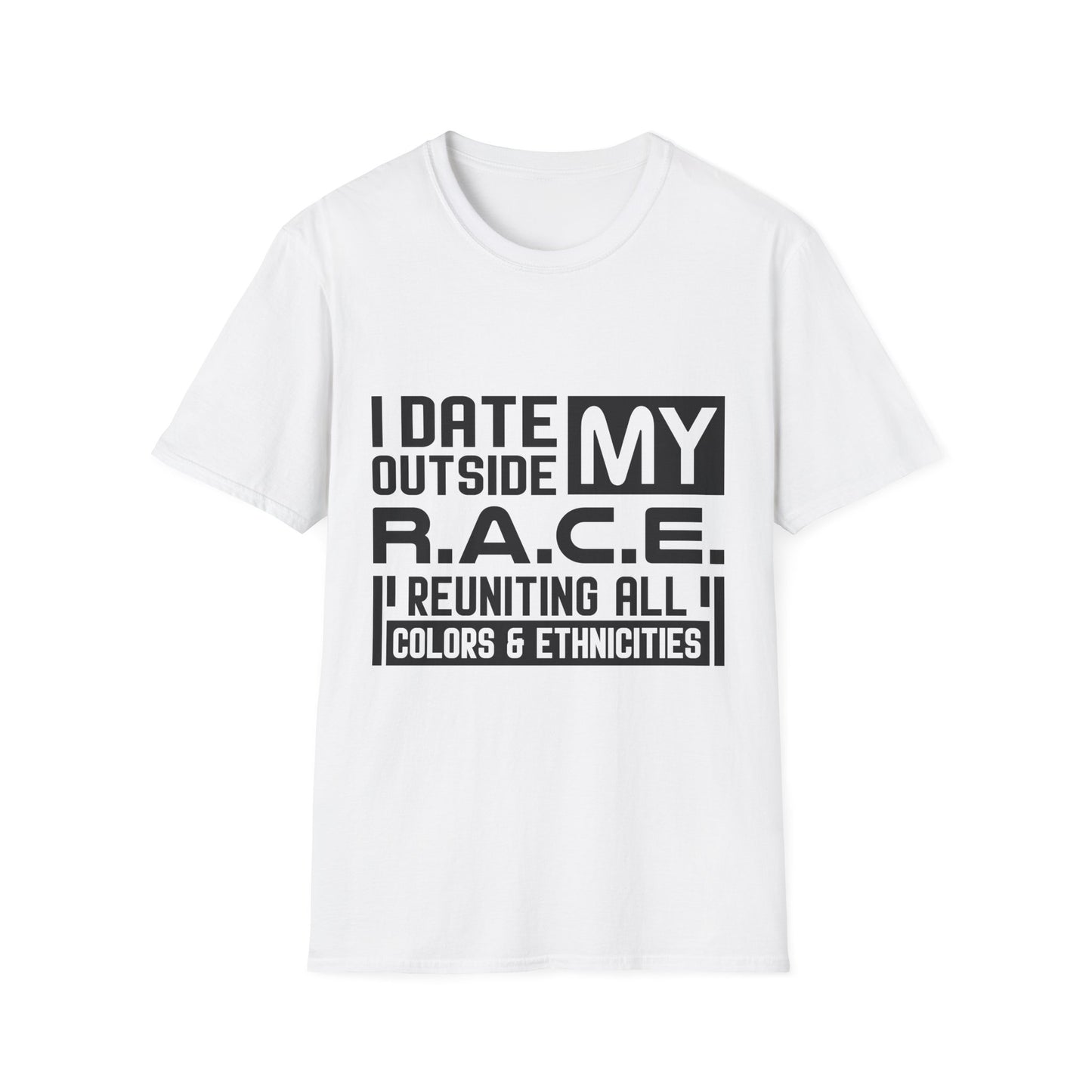 R.A.C.E. Unisex Softstyle T-Shirt Interracial For Couples