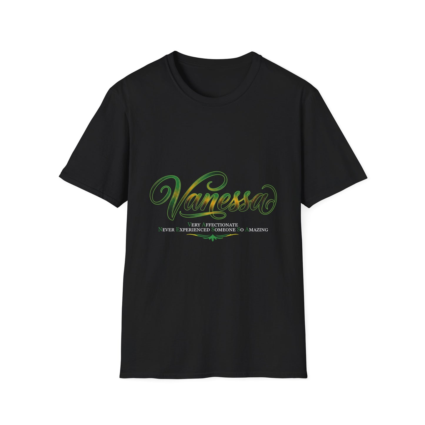Name Script T-Shirt — "Vanessa" Cursive Personalized Tee