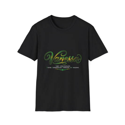 Name Script T-Shirt — "Vanessa" Cursive Personalized Tee