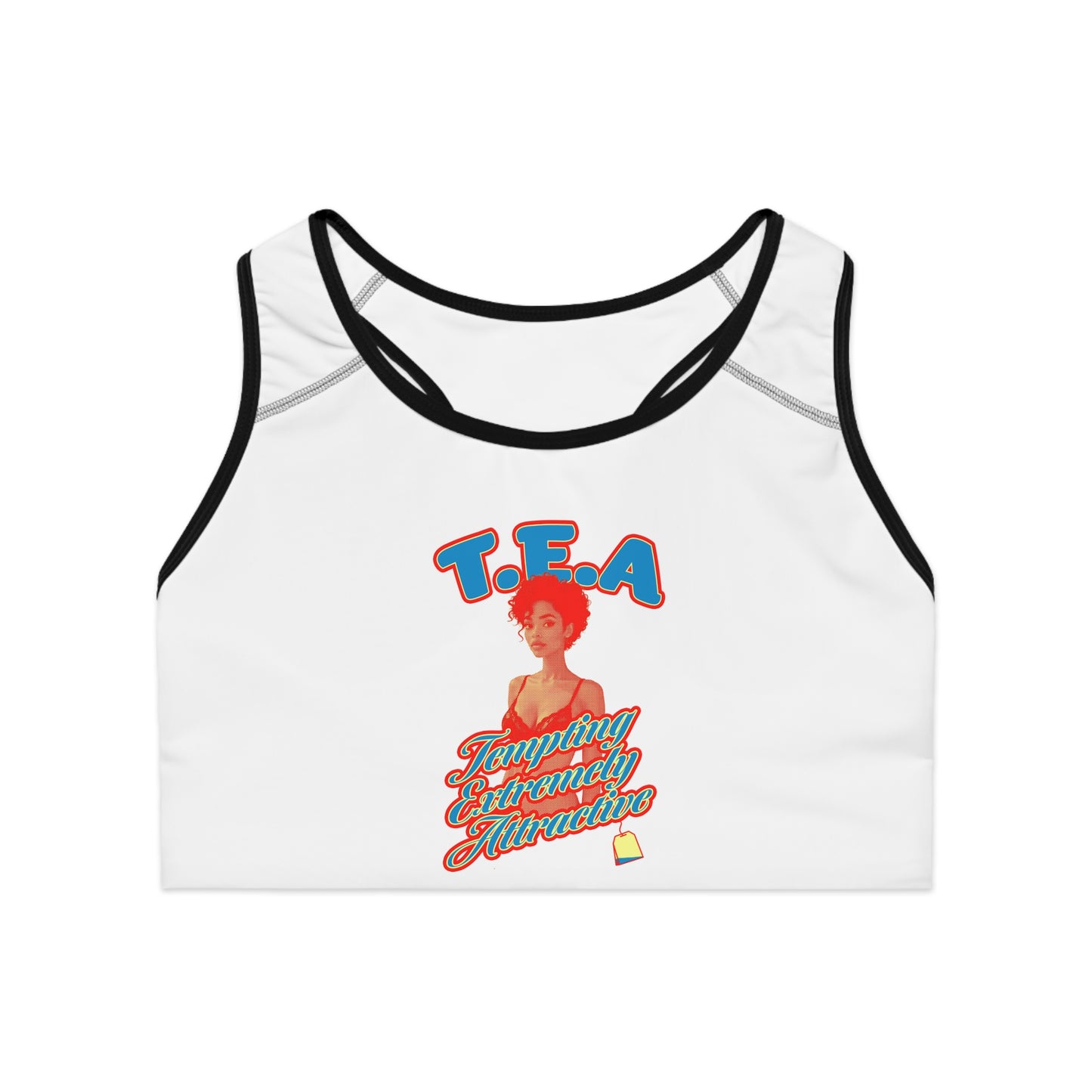 Body T.E.A. Trendy Sports Bra for Active Women, Fitness Gear, Workout Apparel, Yoga Top, Motivational Activewear