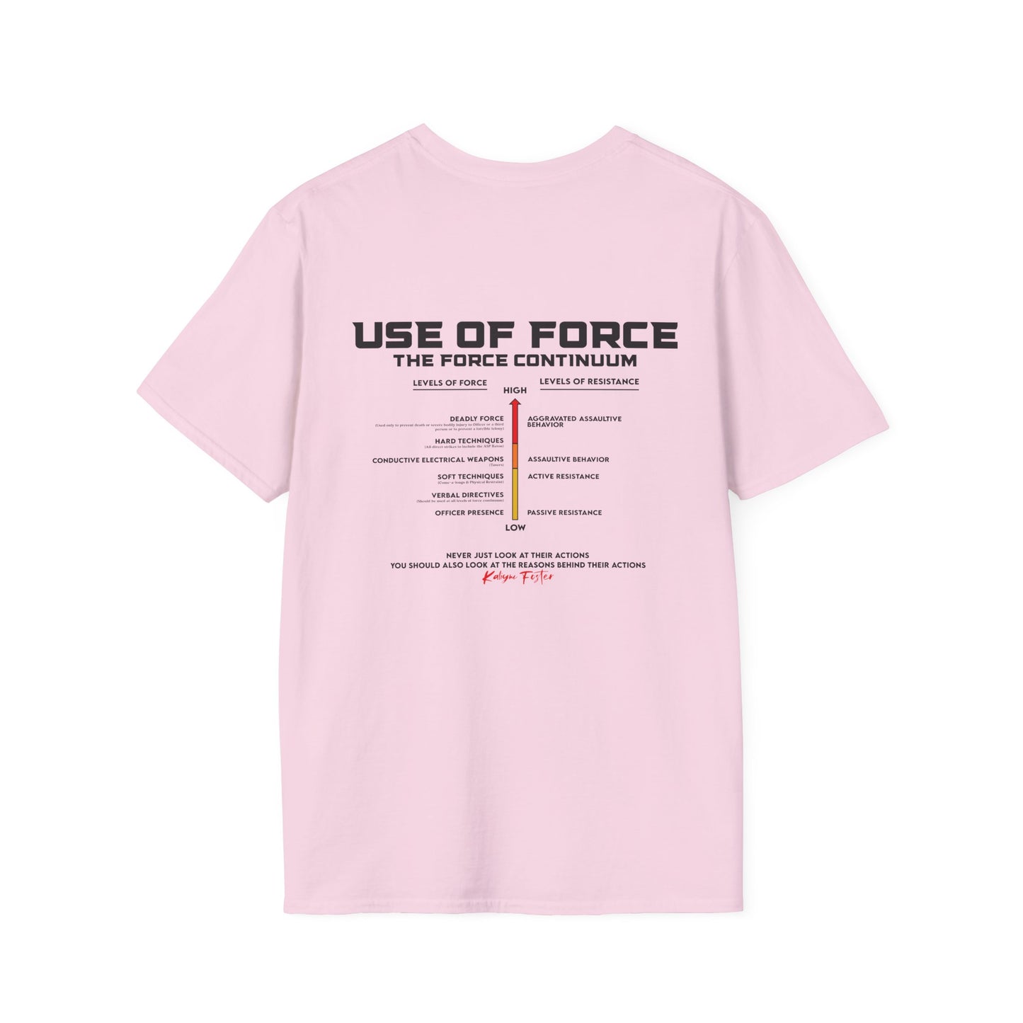 Unisex Softstyle T-Shirt Use of Force for Law Enforcement Public Safety Professionals
