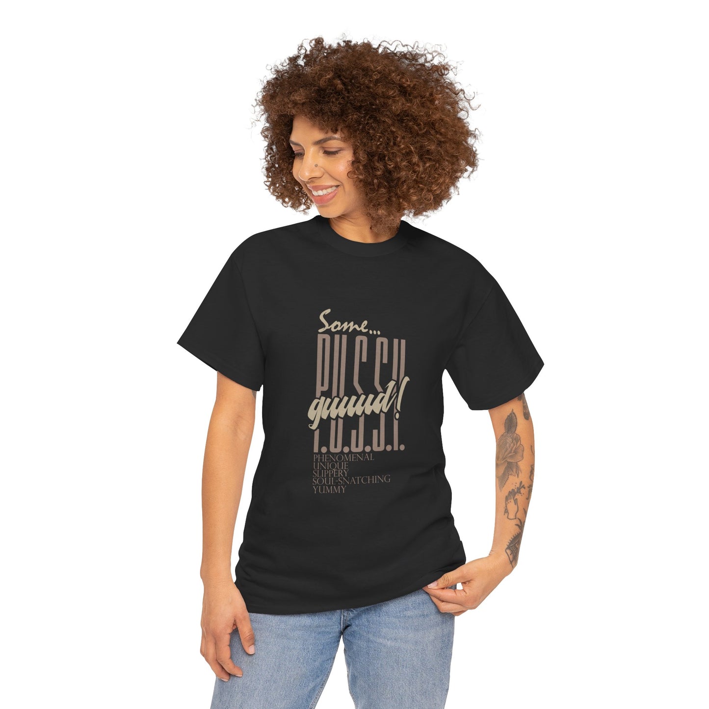 GUUD P.U.S.S.Y. Bold Statement Tee, Unisex Cotton Shirt, Graphic Tee for Self-Expression,