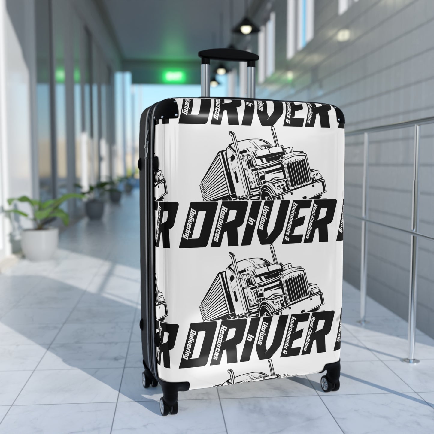 Truck Driver Suitcase - Luggage for Road Trip Lovers, Adventure Travel, Unique Gift for Truckers, Travel Gear
