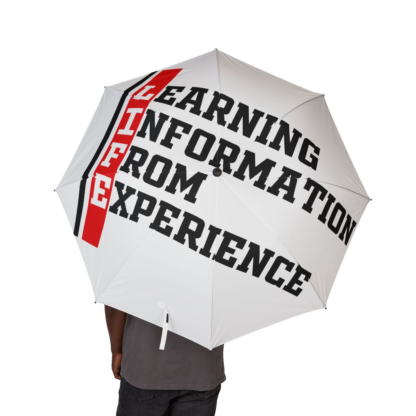 Foldable Umbrella — "Learning From Experience" Graphic Compact Rain Umbrella