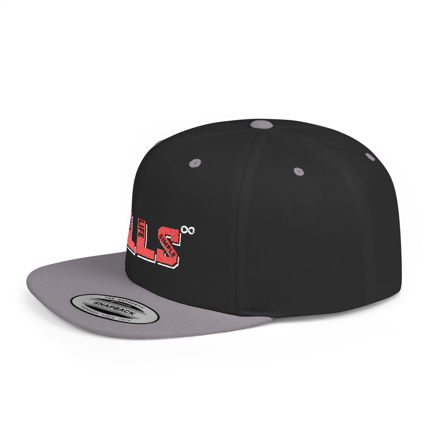 B.I.L.L.S. Stylish Flat Bill Snapback Hat, Perfect for Sports Fans, Casual Outfits, Gifts, Outdoor Adventures, Streetwear
