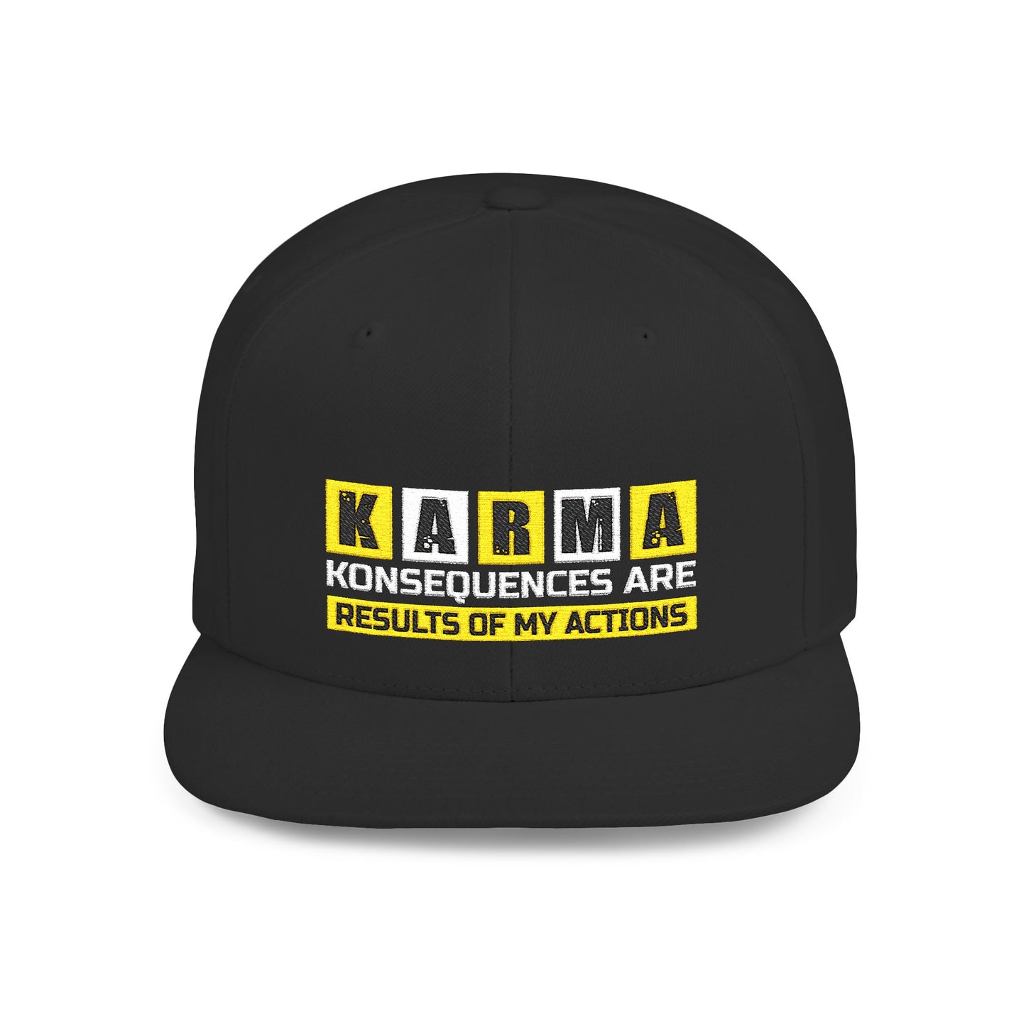 K.A.R.M.A. Snapback Hat with Motivational Quote | Perfect for Casual Wear, Gifts, and Celebrations