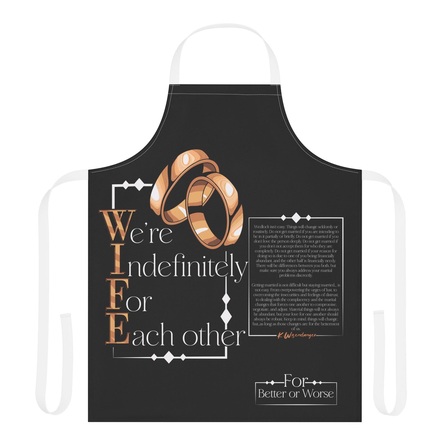 PREMIUM Wife We're Indefinitely For Each Other Apron – Romantic Wedding Anniversary Cooking Apron