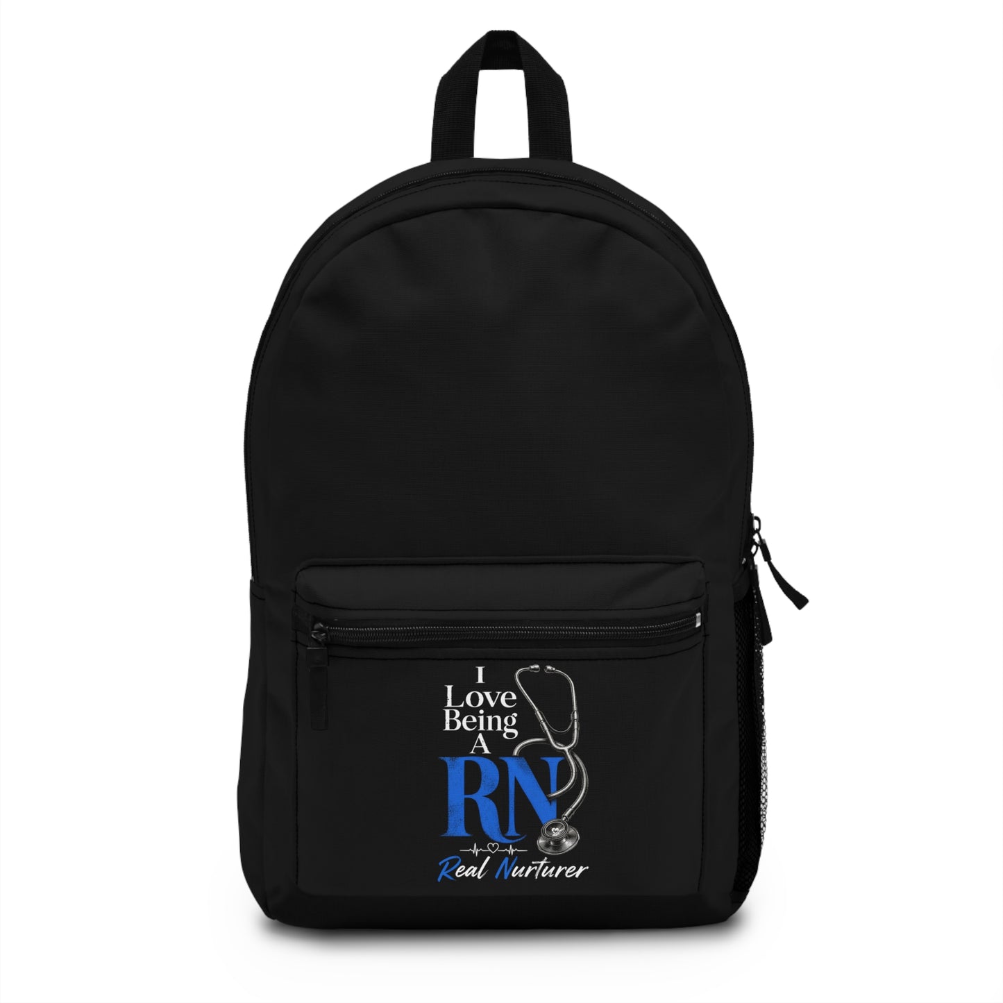 I Love Being RN Backpack – Registered Nurse Stethoscope Design