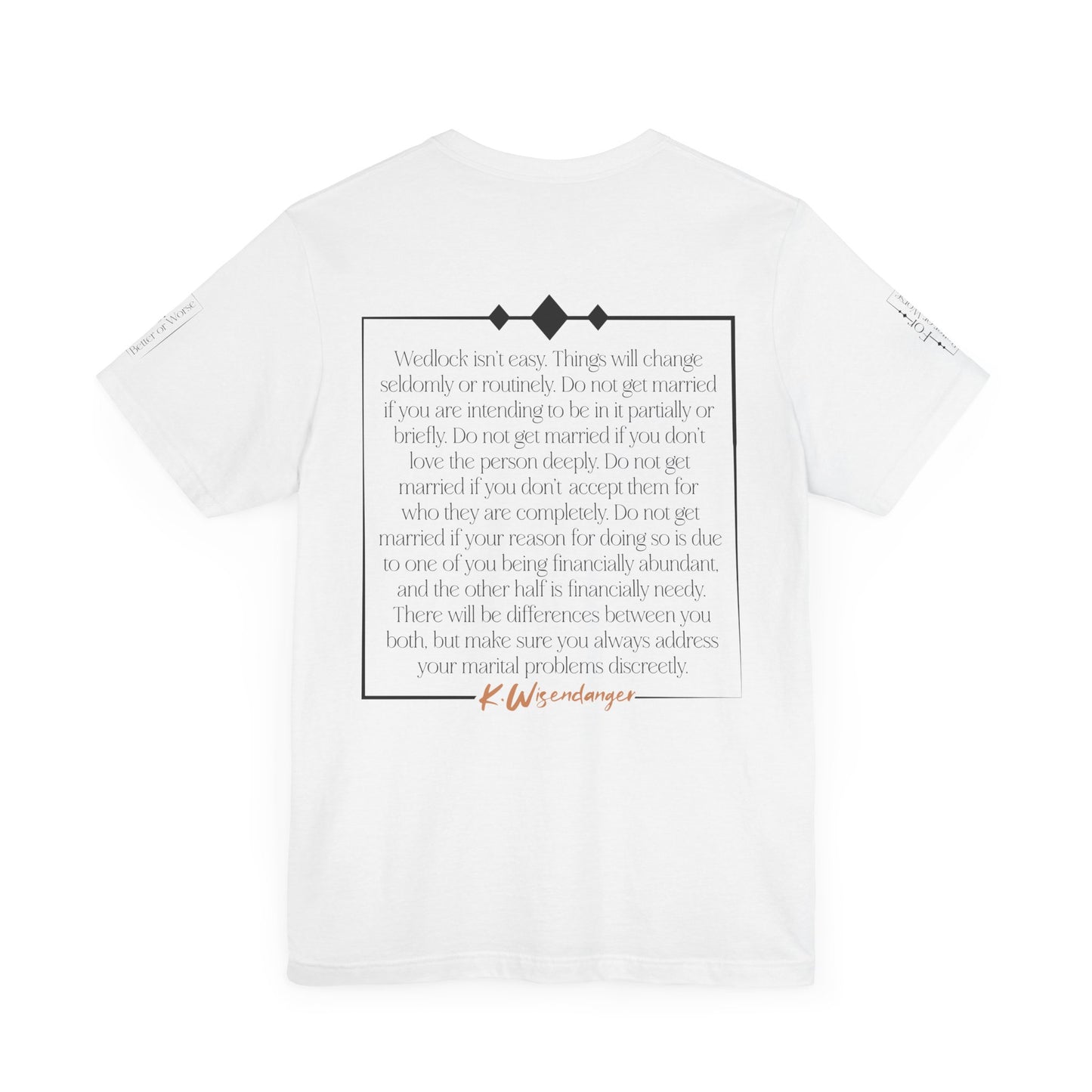 Inspirational Husband Tee - Perfect Gift for Weddings & Anniversaries