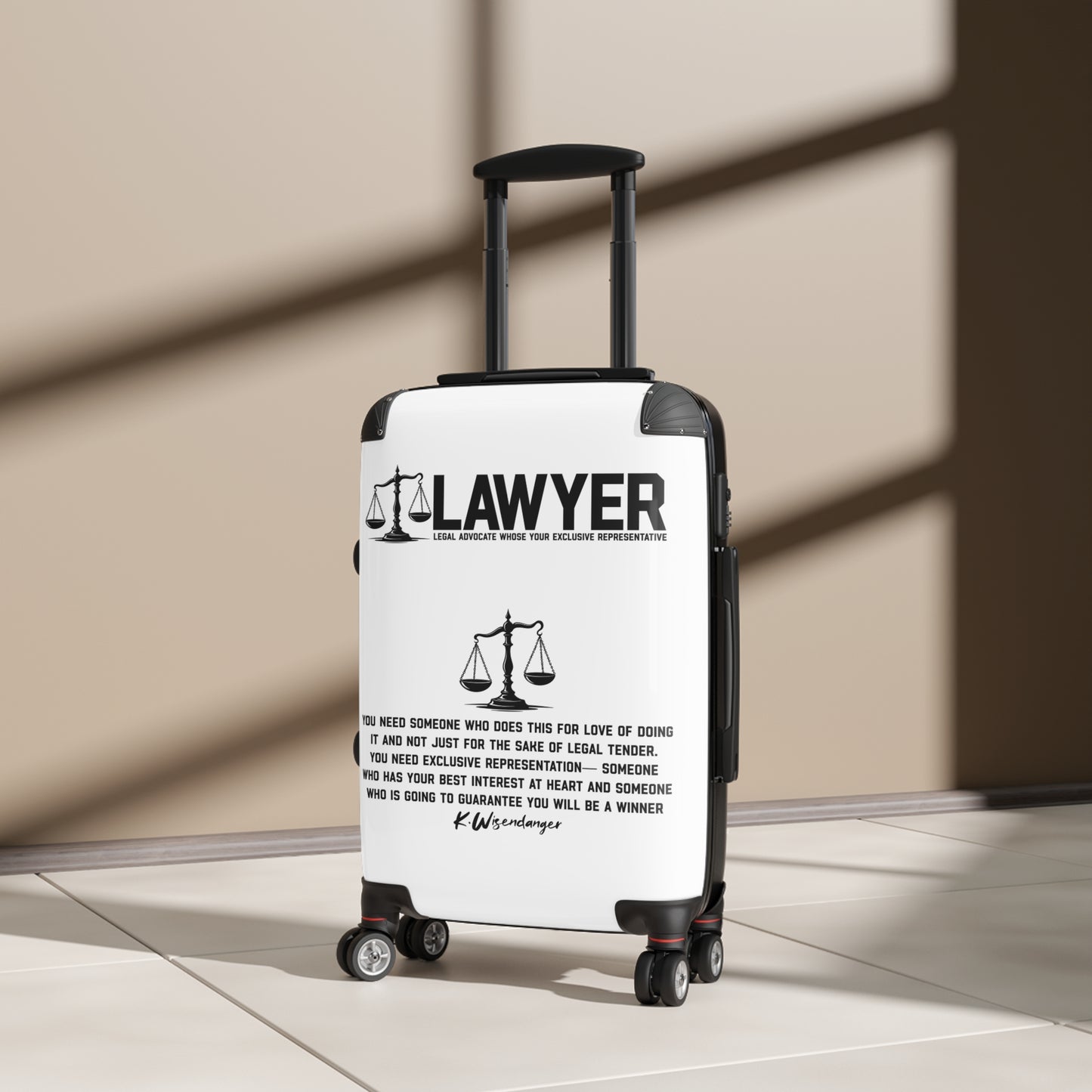 Lawyer Theme Suitcase - Perfect for Legal Professionals, Travel Gifts, Attorney Accessory, Law School Graduation, Legal Themed Gifts