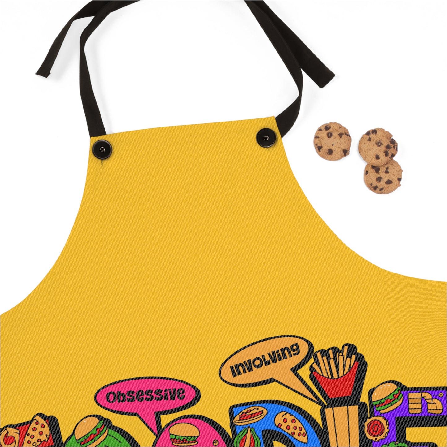 Foodie Graphic Apron — Colorful Culinary Chef Apron